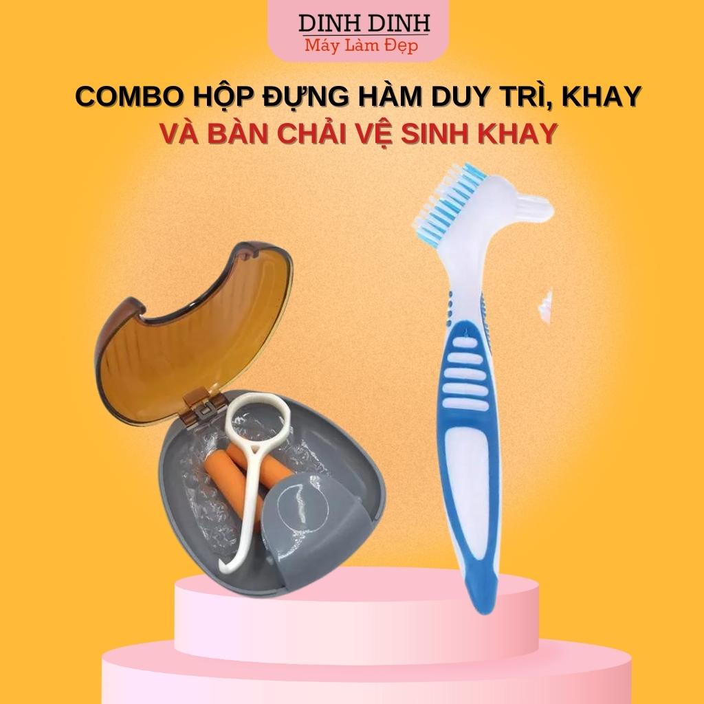 Combo bàn chải 2 đầu và hộp đựng khay niềng, máng invisalign, hàm duy trì trong suốt AZ Oralcare