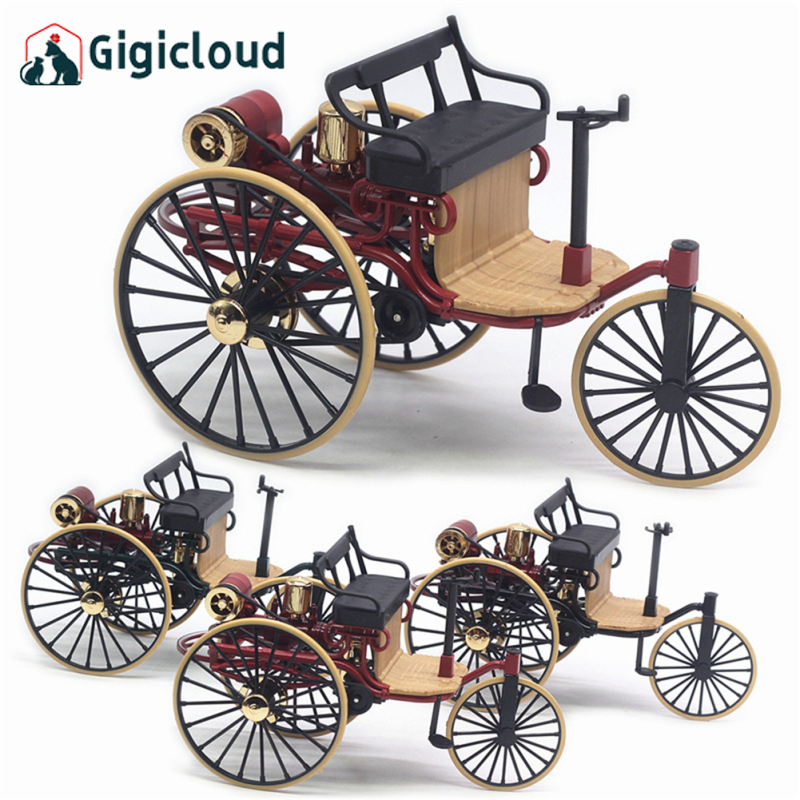 Gigicloud 1 12 Scale Tricycle Model Ornaments Simulation Retro Alloy Car