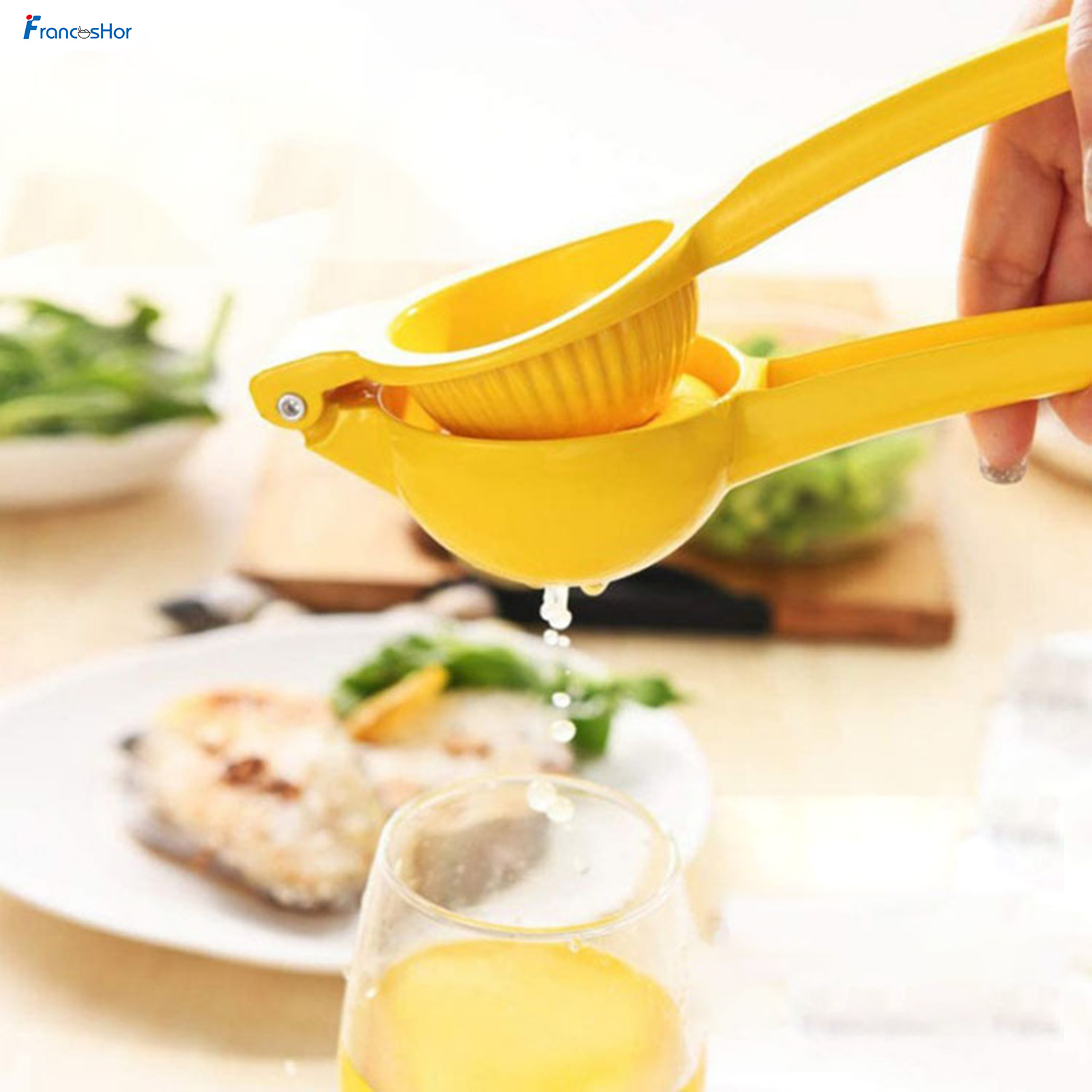 Frances trái cây đùn hộ gia đình Máy ép trái cây Max khai thác Máy ép cam quýt bằng tay cho nước cam POM nước trái cây