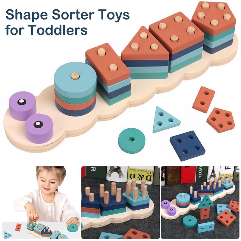 20Pcs Toddler xếp hình Đồ Chơi Bằng Gỗ Phân Loại Và đồ chơi kiểu xếp chồng