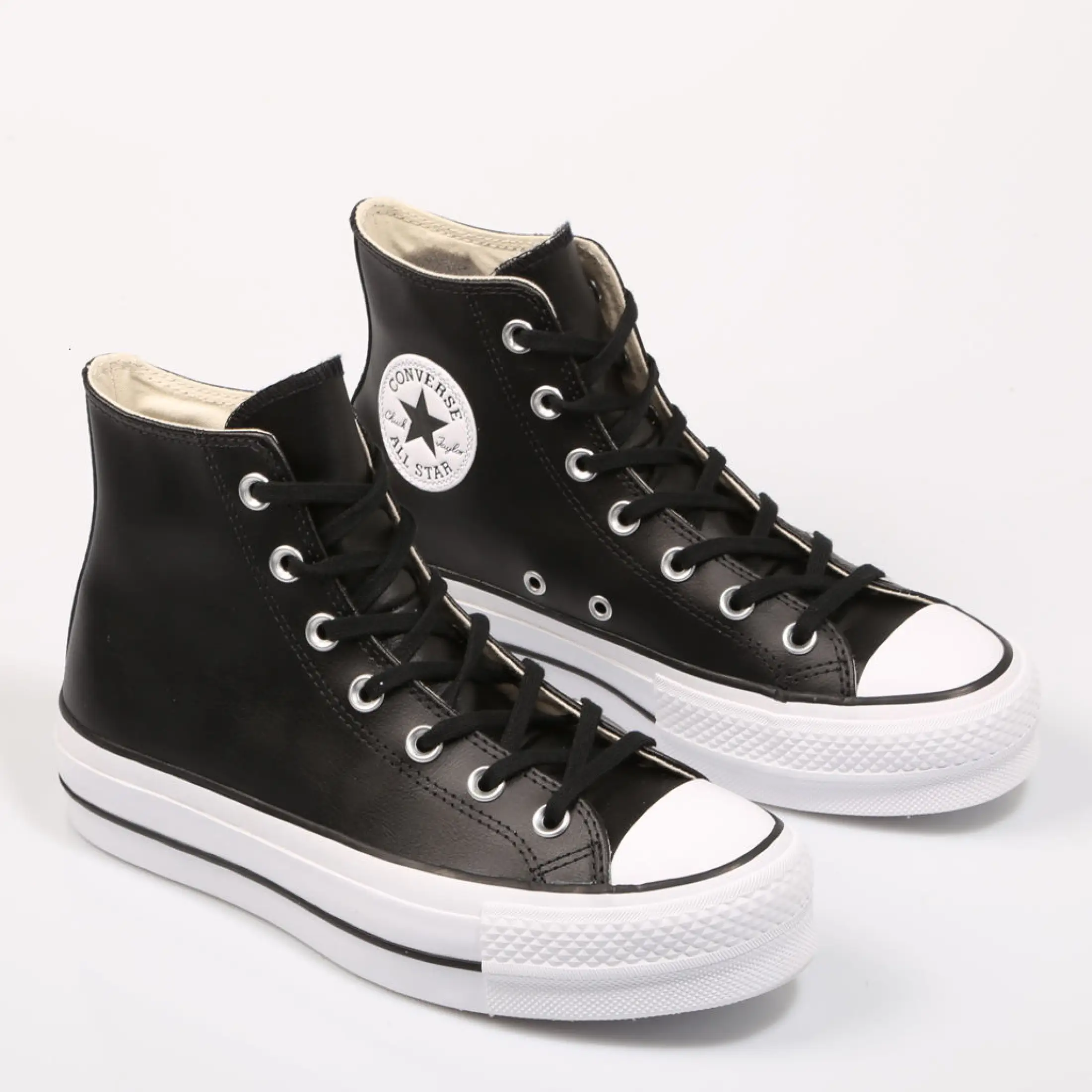 converse black platform shoes
