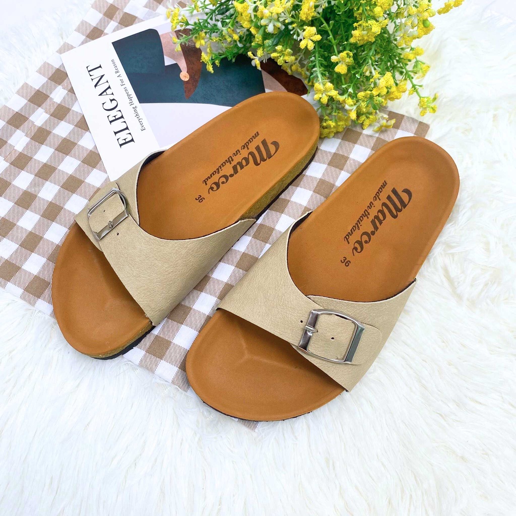 รองเท้าแตะแฟชั่น แบรนด์ MARCO รุ่น G1001 สไตล์วินเทจ คาดเข็มขัด 1 เส้น (มีไซส์36-44) ราคา 125 บาท*ส่งฟรี