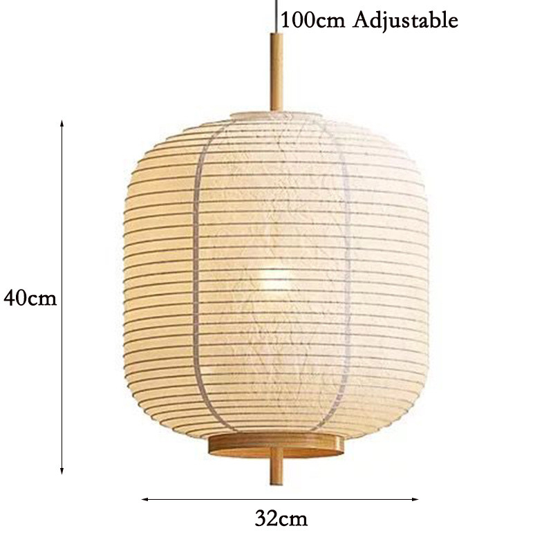 Đèn Chiếu Sáng Bằng Giấy Led Hiện Đại Đèn Chùm Phong Cách Wabi-Sabi Đèn Trần Thả Noguchi Kiểu Nhật B