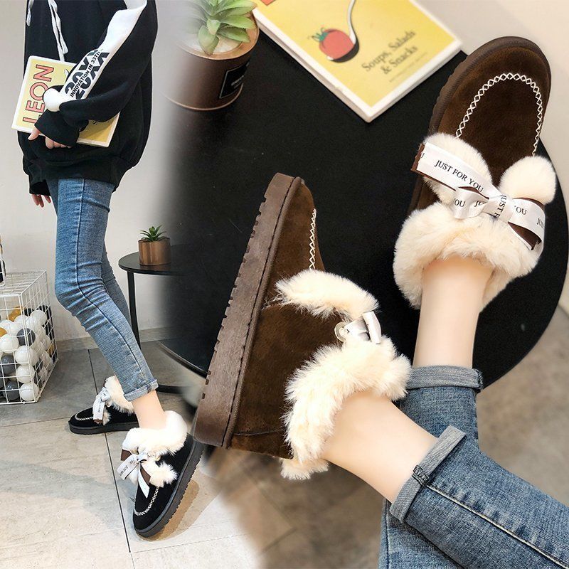 Fashionable snow for women in 2023 winter new plush and thick cotton shoes