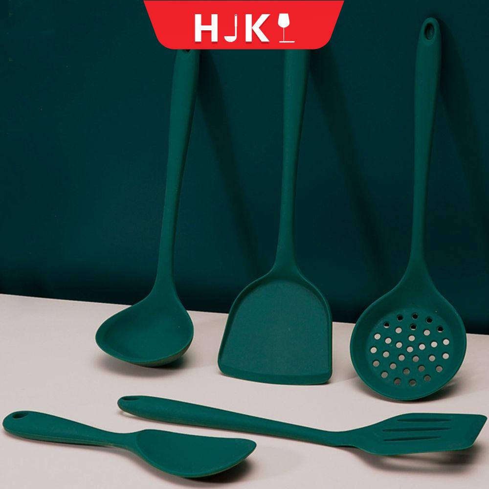 HJKL Đồ dùng nhà bếp Bộ đồ ăn Silicone Muỗng, xúc Phụ kiện Chống nóng Muông ăn sup Dụng cụ nhà bếp Dụng cụ nấu ăn Spatula