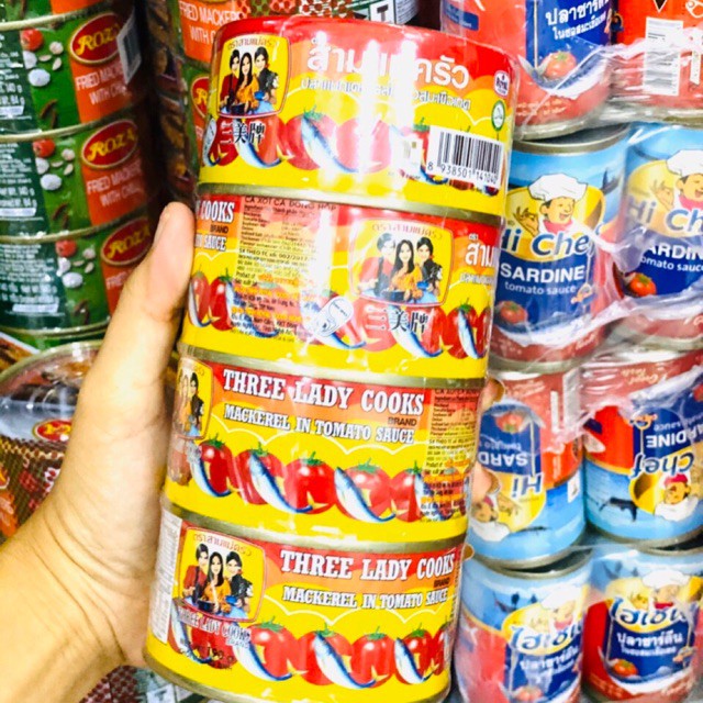4 hộp cá mồi 3 cô gái thái lan 190g - 1 lốc