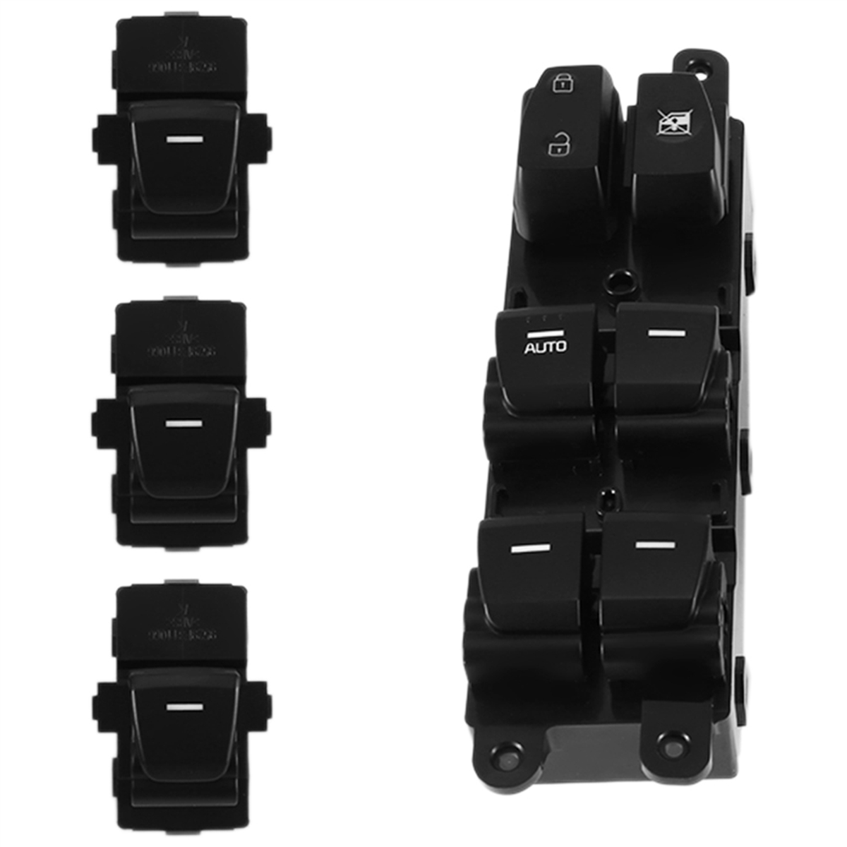 93570C9200 Car Window Lifter Control Switch Assembly Kit with Backlight Fit for IX25 2014-2019 93580-C9000