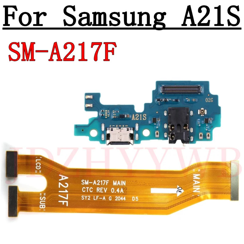 Cổng sạc USB jack thiết bị kết nối bảng sạc cho Samsung Galaxy a21s SM-A217F a217n Bo mạch chủ Cáp dẻo chính