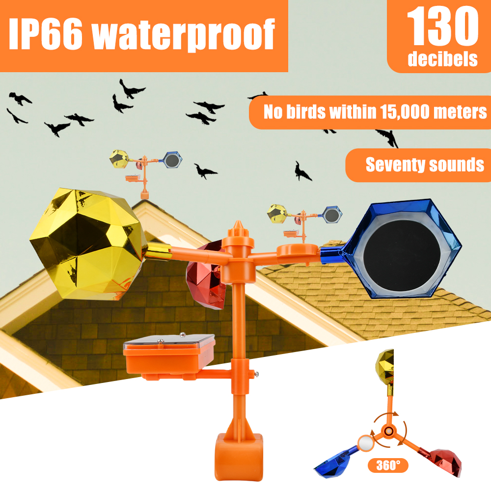 ไดรฟ์สัตว์อัลตราโซนิกพลังงานแสงอาทิตย์ ปรับระดับเสียงได้ ไล่นกได้ไกล 300 เมตร เครื่องไล่นก IP66 เครื่องไล่สัตว์ พลังงานแสงอาทิต เสียง70ชนิด ราคา 109 บาท*ส่งฟรี