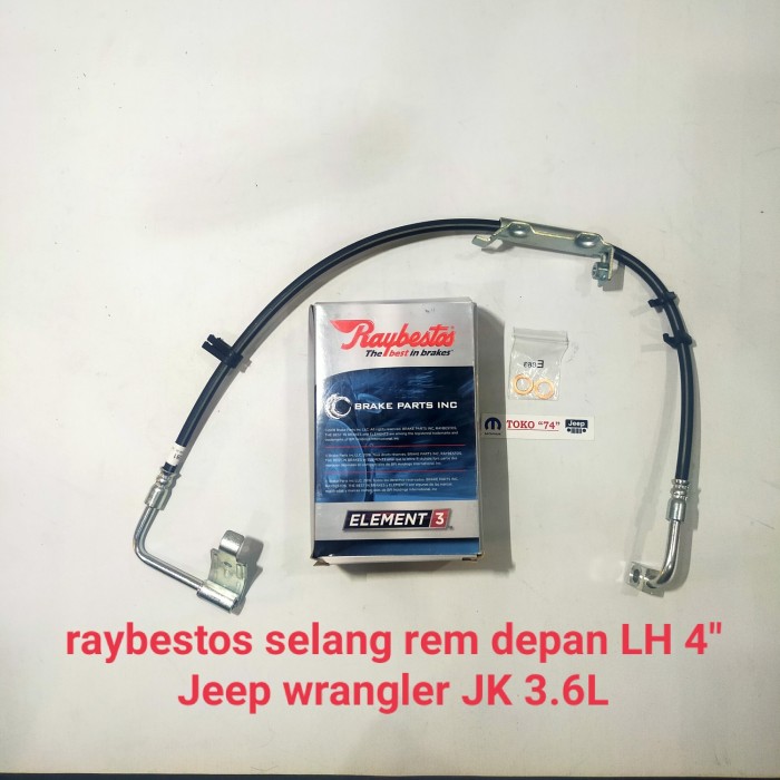 PROMO- RAYBESTOS SELANG REM 4" DEPAN KIRI LH 3.6L JEEP WRANGLER JK 3600CC - The Car People Harga  1,560,000 Ringgit*Penghantaran Percuma