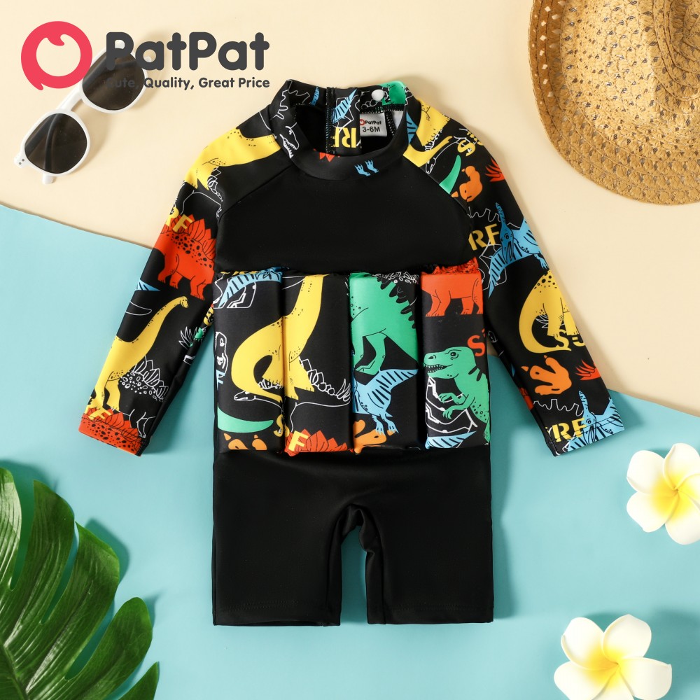 PatPat Boy s Dinosaur Long Sleeve Swimsuit
