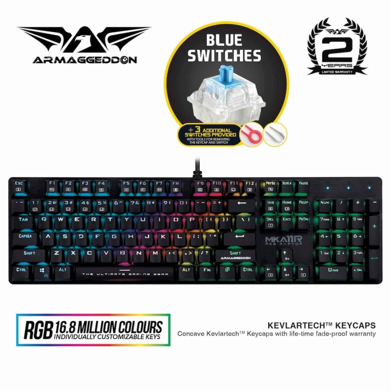 Armaggeddon MKA-11R RGB Mechanical Gaming Keyboard Singapore