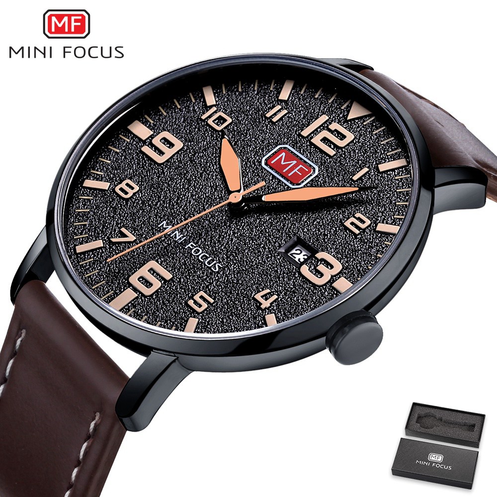 MINIFOCUS Đồng Hồ Thương Hiệu Sang Trọng Hàng Đầu Mf0158 G MINI FOCUS Cho Nam Đồng Hồ Thạch Anh Nam Thể Thao Thời Trang Đồng Hồ Đeo Tay Xu Hướng Quà Tặng Cho Nam Jam Tangan Lelaki