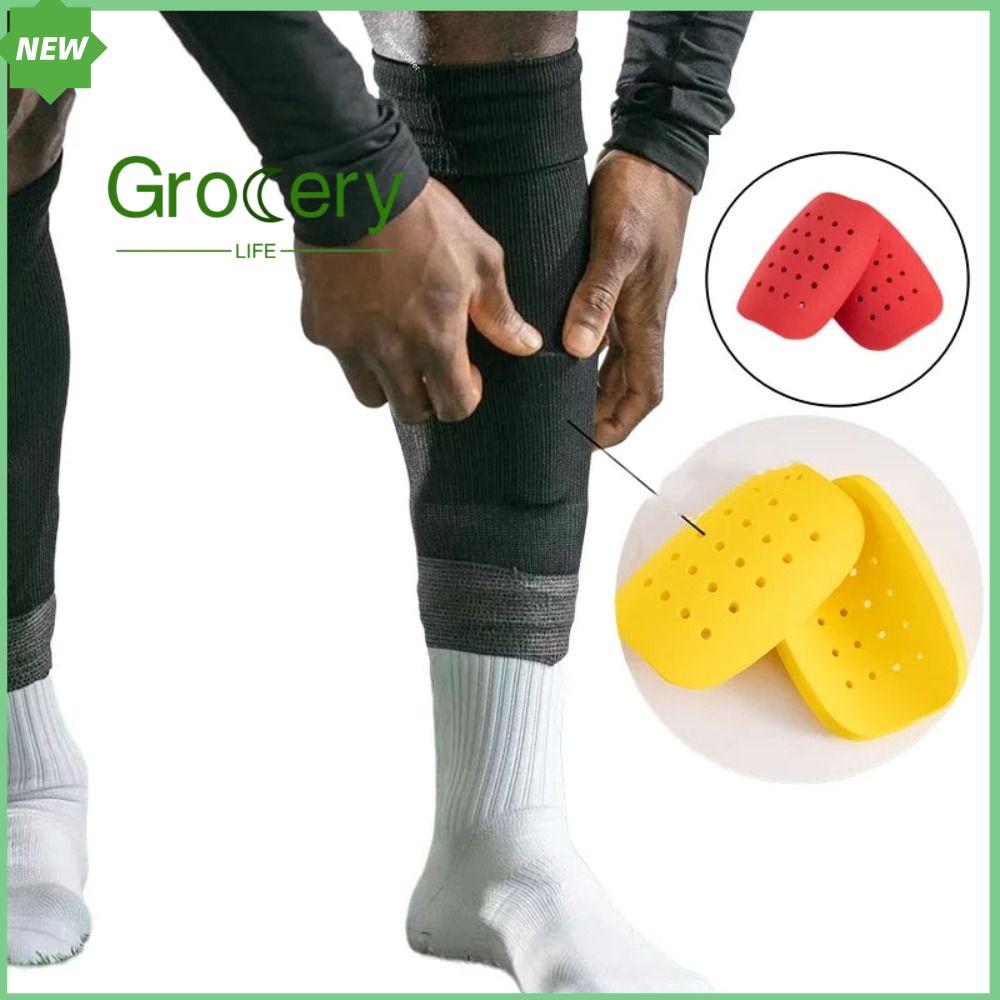 GROCERY LIFE 5 màu Đồ giữ ống chân bóng đá Thoáng khí Eva Bọc đệm cẳng chân bóng đá Đệm cẳng chân Trẻ em nam