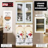 STUDIO ASLI - LEMARI RAK PIRING PLASTIK + PEMBUANGAN AIR LEMARI MAKANAN SERBAGUNA