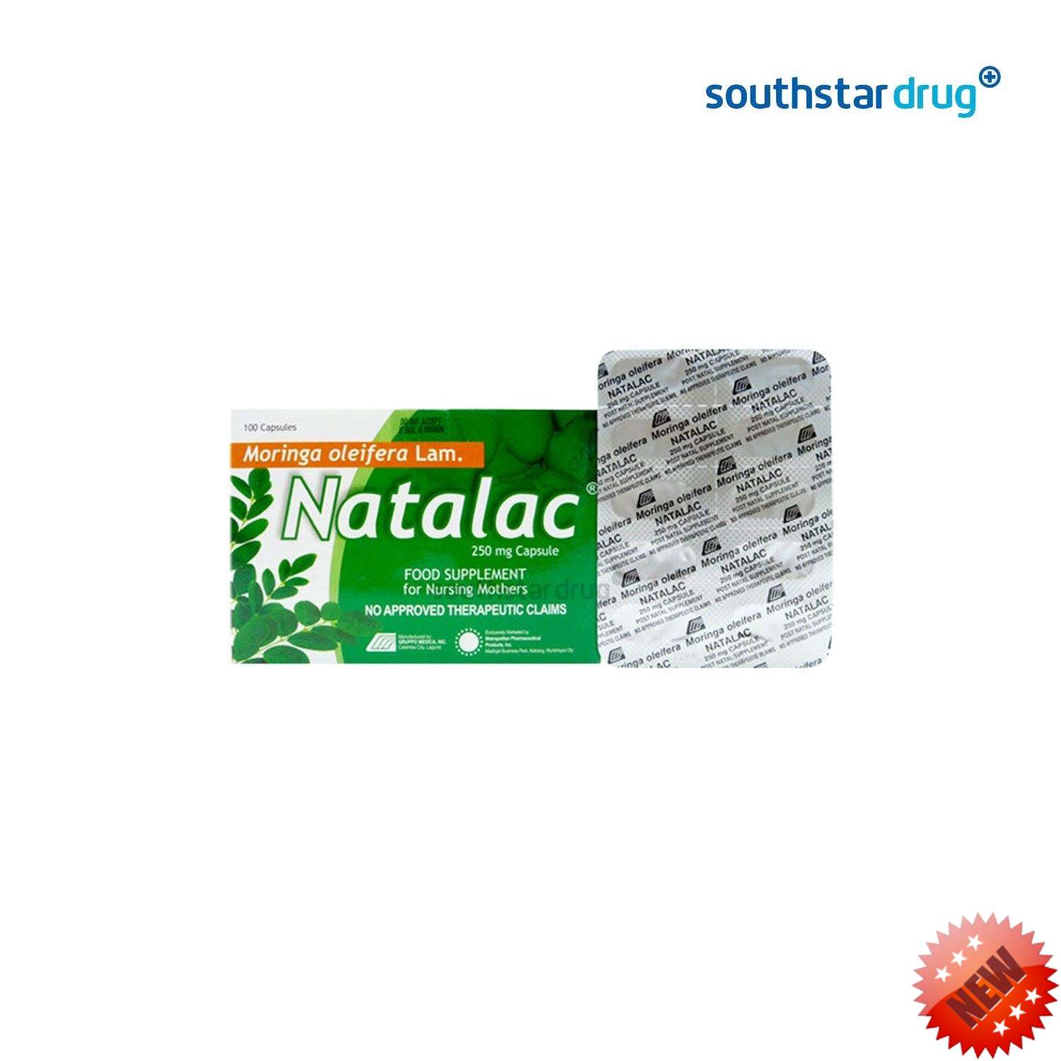 Natalac 250 mg Capsule 20s