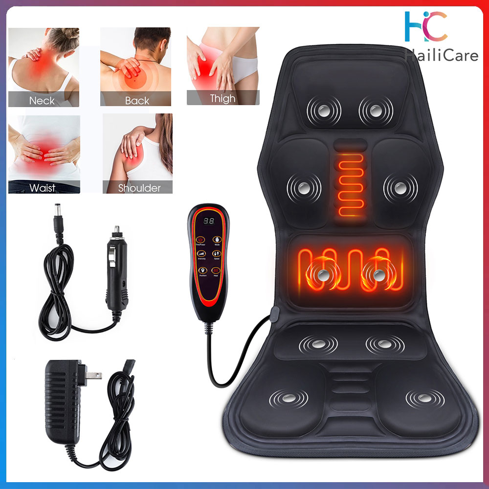 Hailicare làm nóng bằng điện trở lại thắt lưng Massager cho ghế xe hơi Gối đệm lưng văn phòng giảm đau cổ đệm vai trở lại Thảm mát-xa