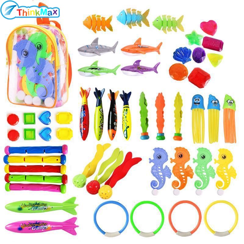 Summer Shark Rocket Throwing Toy Funny Swimming Pool Diving Game Toys for Children Dive Dolphin Accessories ราคา 53 บาท*ส่งฟรี