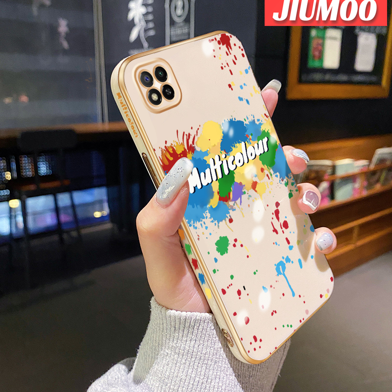 Jiumoo Ốp cho Xiaomi Redmi 9C NFC POCO C31 9 Ốp lưng hoạt động Redmi 10A mẫu nhiều màu thời trang thiết kế mới Ốp Ốp điện thoại silicon mạ bên ống kính đầy đủ vỏ bọc bảo vệ Ốp chống sốc máy ảnh