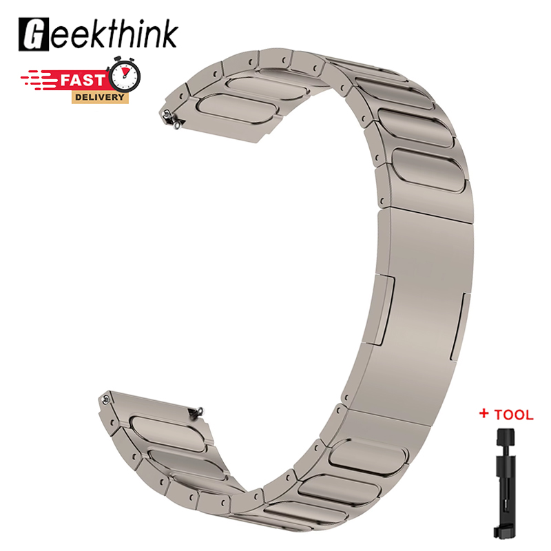 GEEKTHINK 22mm Luxury Universal Metal Strap(no watch) for Huawei Watch GT 5/4/3 Pro 46mm Stainless Steel Band +Tool Bracelet for Samsung Galaxy Gear S3 ราคา 558 บาท*ส่งฟรี