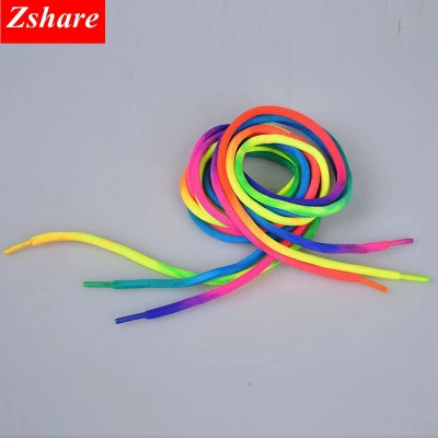 AL 1 Pairs Rainbow Shoelaces Round Sneaker Shoe laces Fashion Colorful ShoeLace For All Shoes 100CM 120CM Strings YC-1