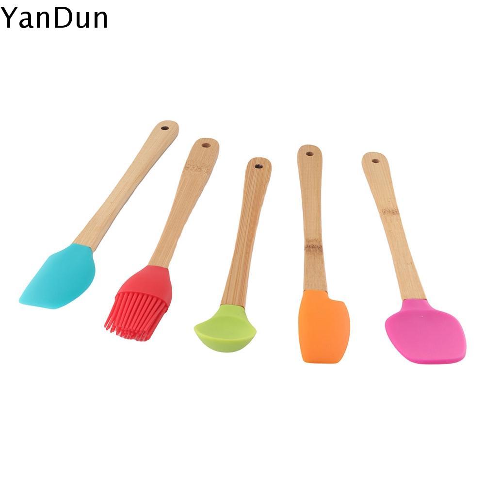 YANDUN Chống nóng Trộn Silicone Đồ dùng Kicthen Mini Không dính Bánh Scraper Dụng cụ làm bánh Spatula Chải