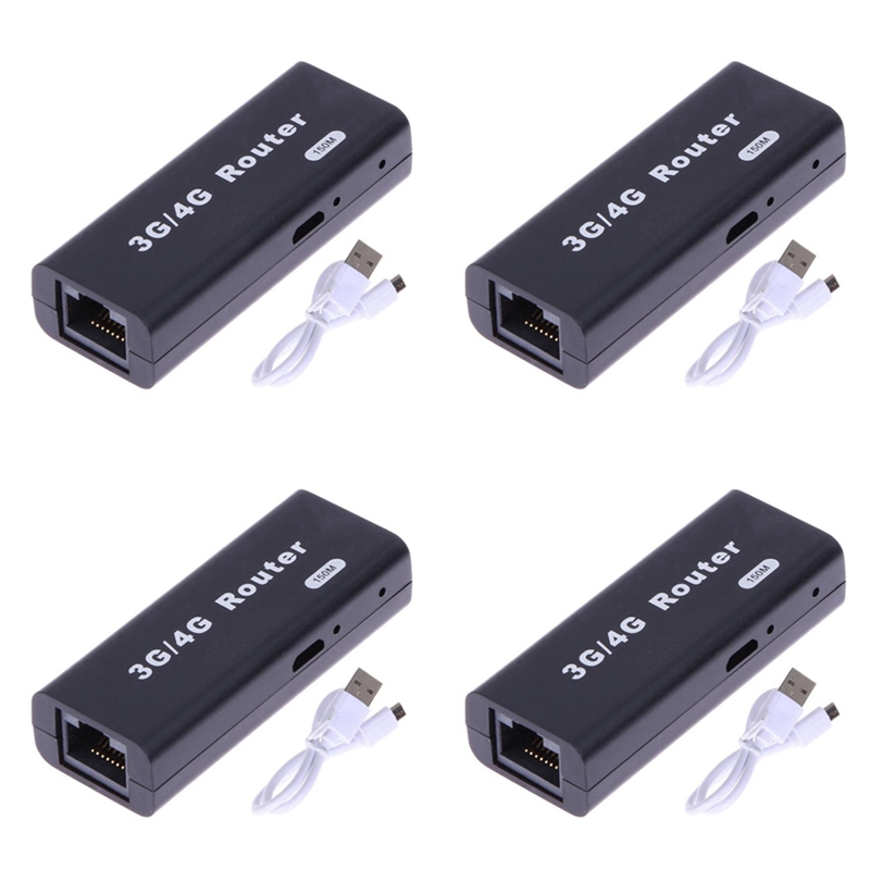 4X Mini Portable 3G/4G WiFi Wlan Hotspot WiFi Hotspot 150Mbps RJ45 USB with USB Cable