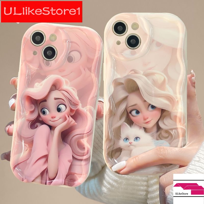 Ốp cho Infinix Hot 20 20i 20 Chơi Hot 12 11 10 9 Chơi Lưu Ý 12 Hot 30 30i 30 Chơi Thông Minh 7 5 2020 Dài Tóc Tuyết Trắng họa tiết sóng vỏ điện thoại TPU bảo vệ mềm Bìa