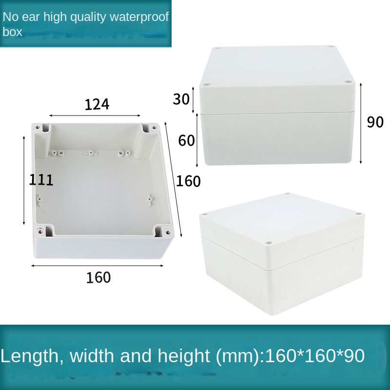 Vỏ Nhựa Chống Nước 160x160x90 mm | Kehua F-type Xám Công Nghiệp IP65 Hộp Tủ Điều Khiển Tự Động Hóa Công Nghiệp