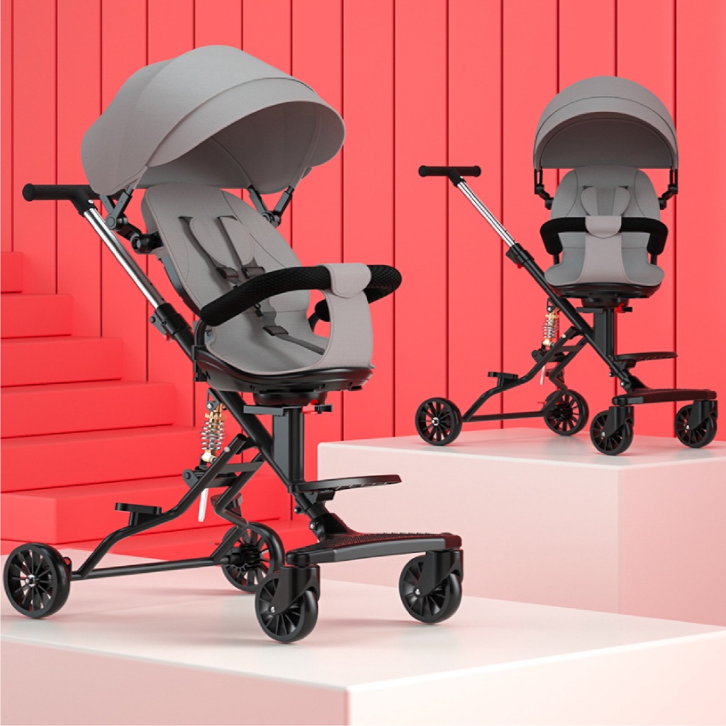Jollygear Baby Stroller 360 Rotating Kids Stroller Two Way Foldable Magic Strollers 2 Way Budak Stroler Lipat