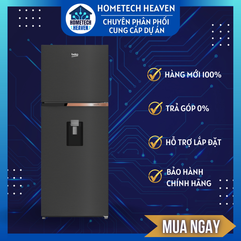 Tủ lạnh beko inverter 375 lít rdnt401i50vdk - hàng chính hãng