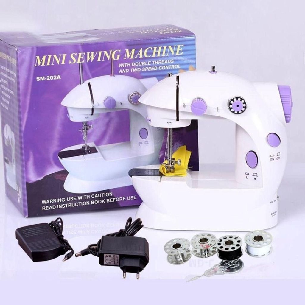 Máy May để Bàn CMD 202 và Máy Khâu Mini Cầm Tay Dùng Pin. LMS