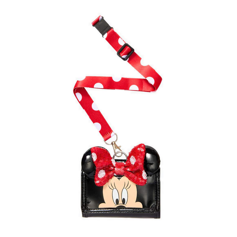 Minnie Mouse Character Lanyard Wallet Black/Red - IGL445577BRE