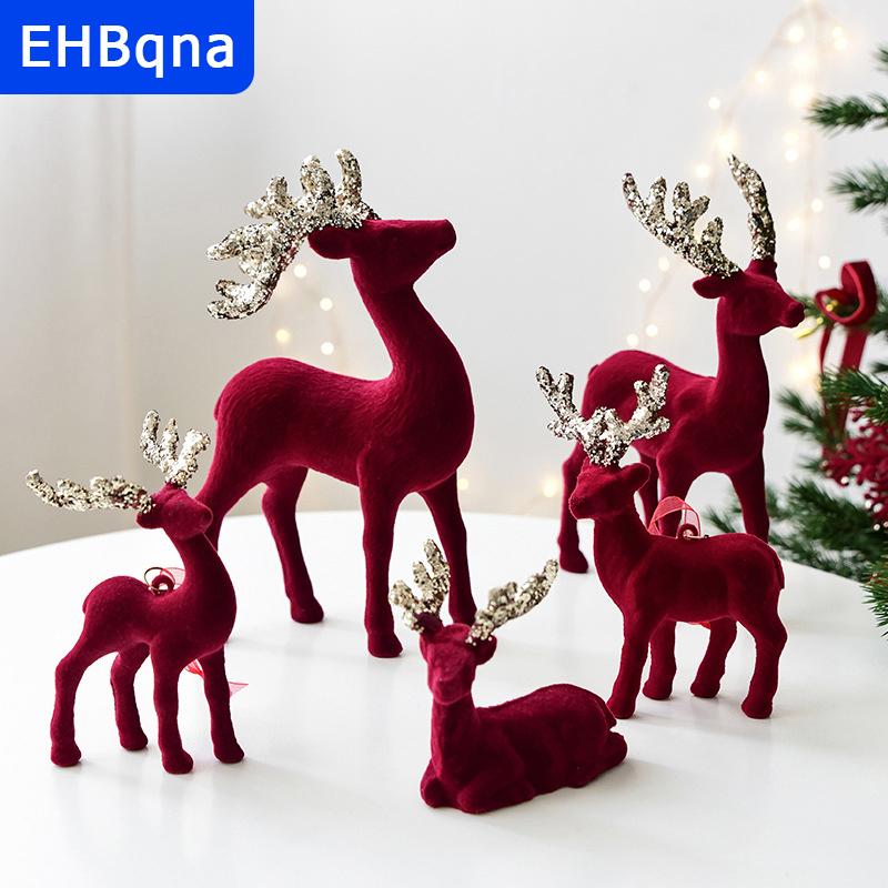 [COD] EHBqna SPORTS 1ชิ้นเครื่องประดับกวางเรนเดียร์คริสต์มาสตกแต่งบ้านโต๊ะเครื่องประดับแขวนต่างหูห้อยจี้กวางขนาดเล็ก ราคา 60 บาท*ส่งฟรี
