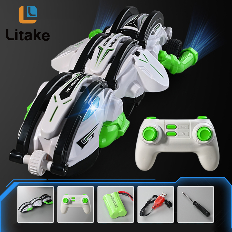 2.4G 6WD RC Stunt Car 360° Rotating Transform Remote Control Cars With LED Light Impact Resistant High-Speed RC Drift Car Toy Gifts For Kids ราคา 922 บาท*ส่งฟรี