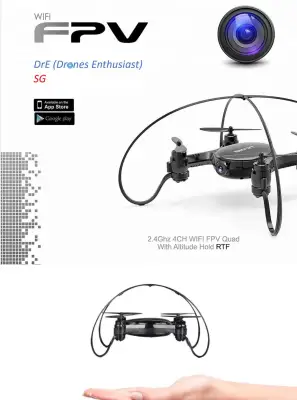 Aesthetic, egg-shaped inspired drone! 2.4Ghz App Control WIFI RC Quadcopter w/Camera. Altitude Hold, 3D Flips, Headless Mode
