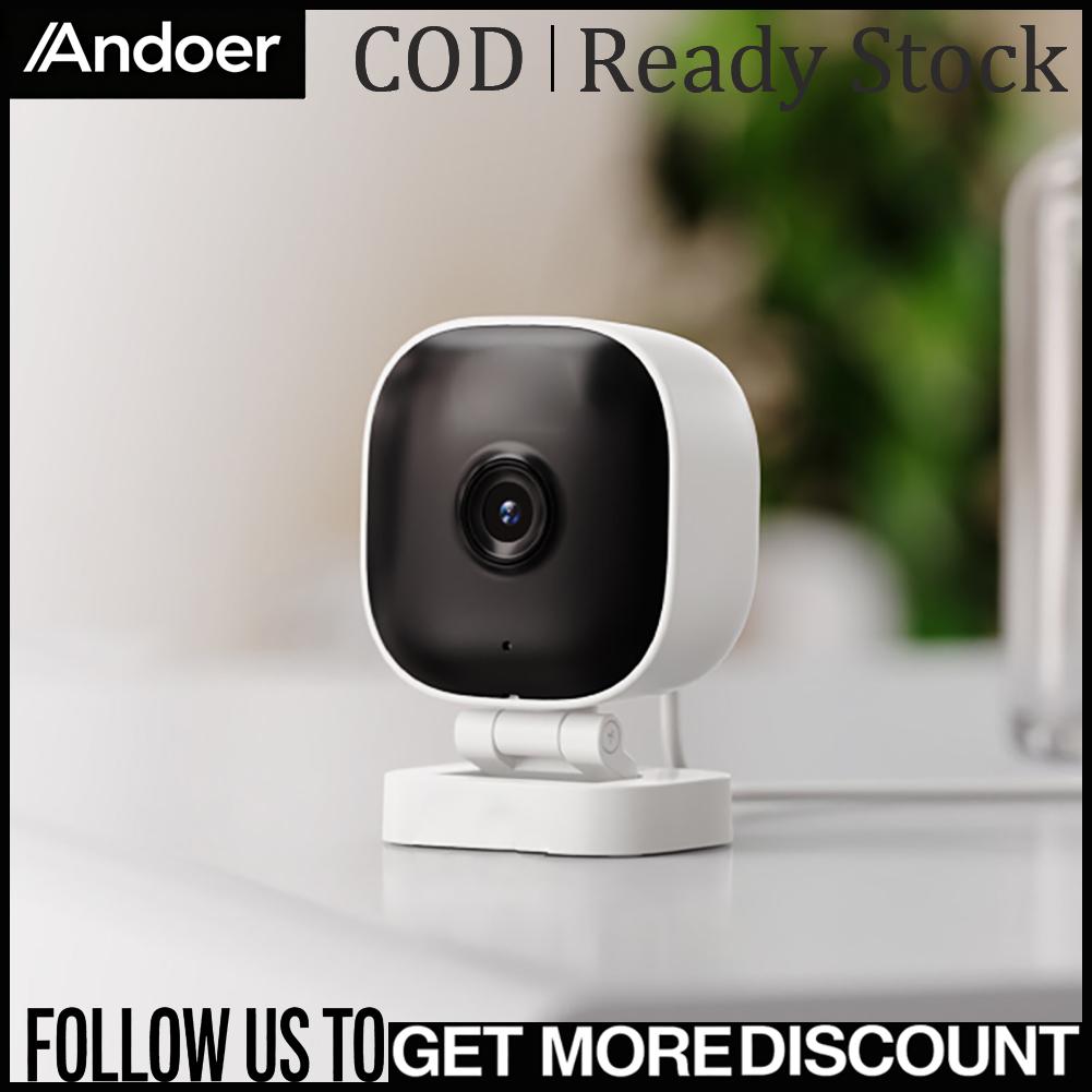 Andoer กล้องรักษาความปลอดภัยบ้านสำหรับทารก/สัตว์เลี้ยง 2.4GHz WiFi กล้องในร่มพร้อมวิดีโอ HD การมองเห็นได้ในเวลากลางคืน การตรวจจับการเคลื่อนไหว 2-Way Audio การ์ดหน่วยความจำ/ที่เก็บข้อมูลบนคลาวด์ Linklemo APP Push Alerts ราคา 255 บาท*ส่งฟรี