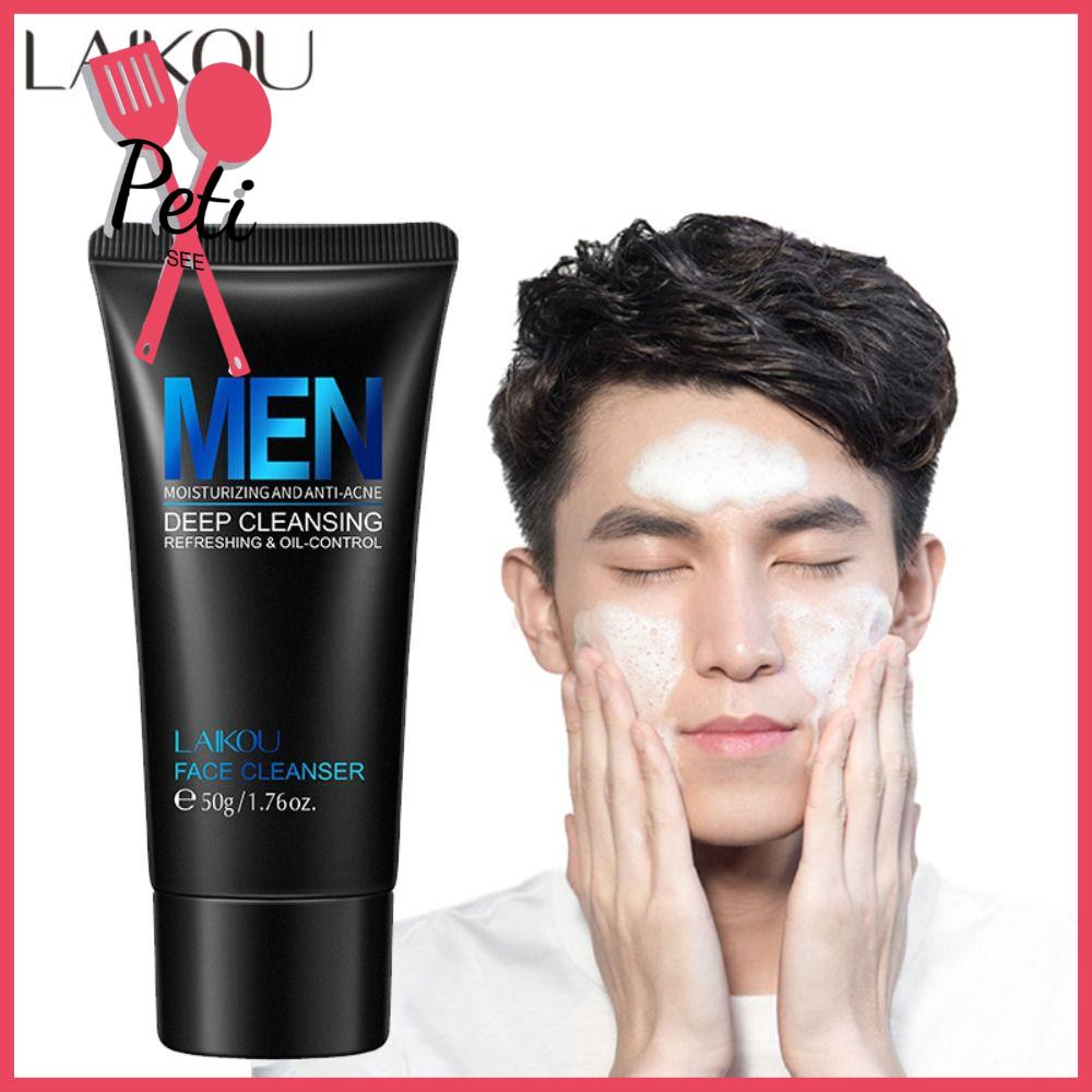 PETISEE Dưỡng ẩm Sữa rửa cho nam 50g Rửa Mỹ phẩm tẩ bào chết Norishing sâu Chăm sóc da cho nam