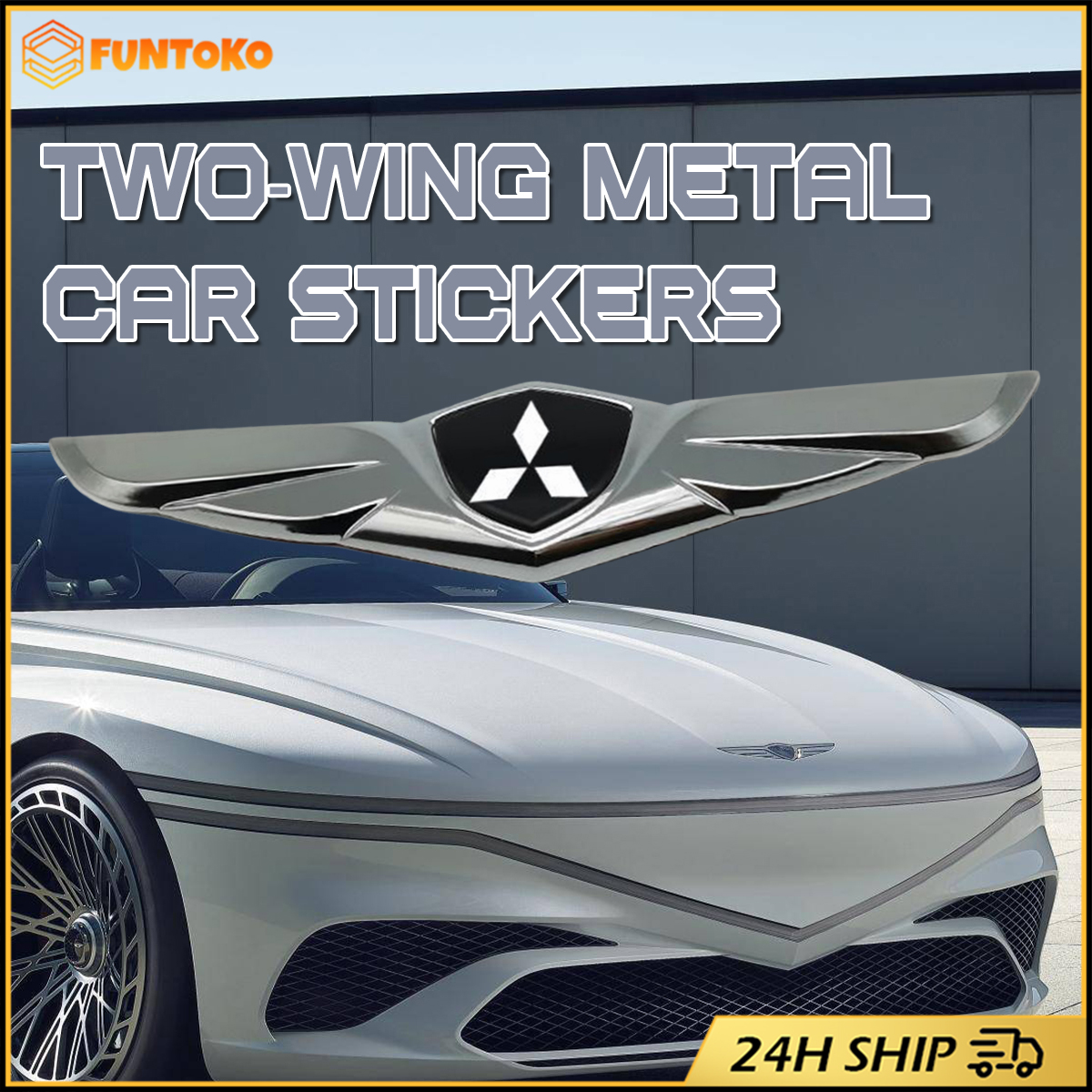 "ส่งจากกทม！สติกเกอร์โลหะติดรถยนต์mitsubishi รูปปีกนางฟ้า ขนาด21*5CM สําหรับตกแต่งรถยนต์ สร้างสรรค์" ราคา 159 บาท*ส่งฟรี
