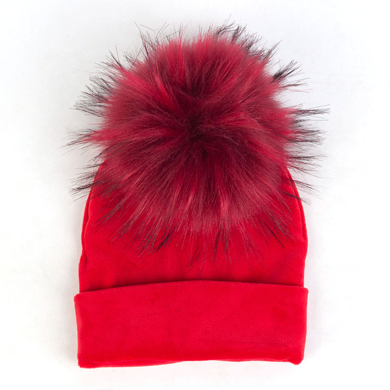 Nbhgy geebro mùa đông warme chế độ niedlichen bé mädchen jungen Samt Beanie hüte Ins solide Weichen diken flanell Babys Kinder giả pelz Pom Pom Túp lều mkjiu