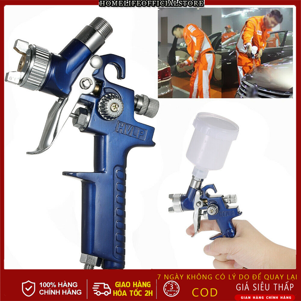 (SALE LỚN) 🐬Súng Phun Sơn Xe Hơi Trọng Lực, Súng Phun Sơn Dầu Khí Nén 125L H-2000A 0.8/0.9mm