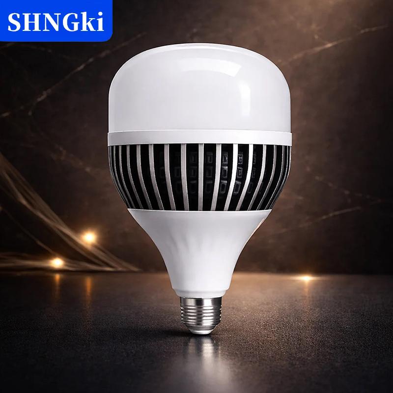 [COD] SHNGki 100W công suất cao E27 dẫn bóng đèn 220V siêu sáng tiết kiệm năng lượng đèn cho Nhà để xe nhà kho văn phòng chiếu sáng trong nhà lịch thi đấu