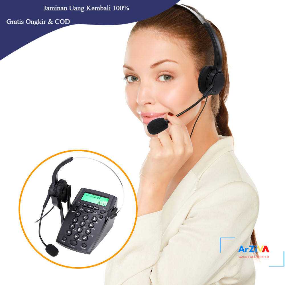 Voicejoy Telephone Desk HT800 with Headphone Call Center VH500 - Black Harga  352,000 Ringgit*Penghantaran Percuma