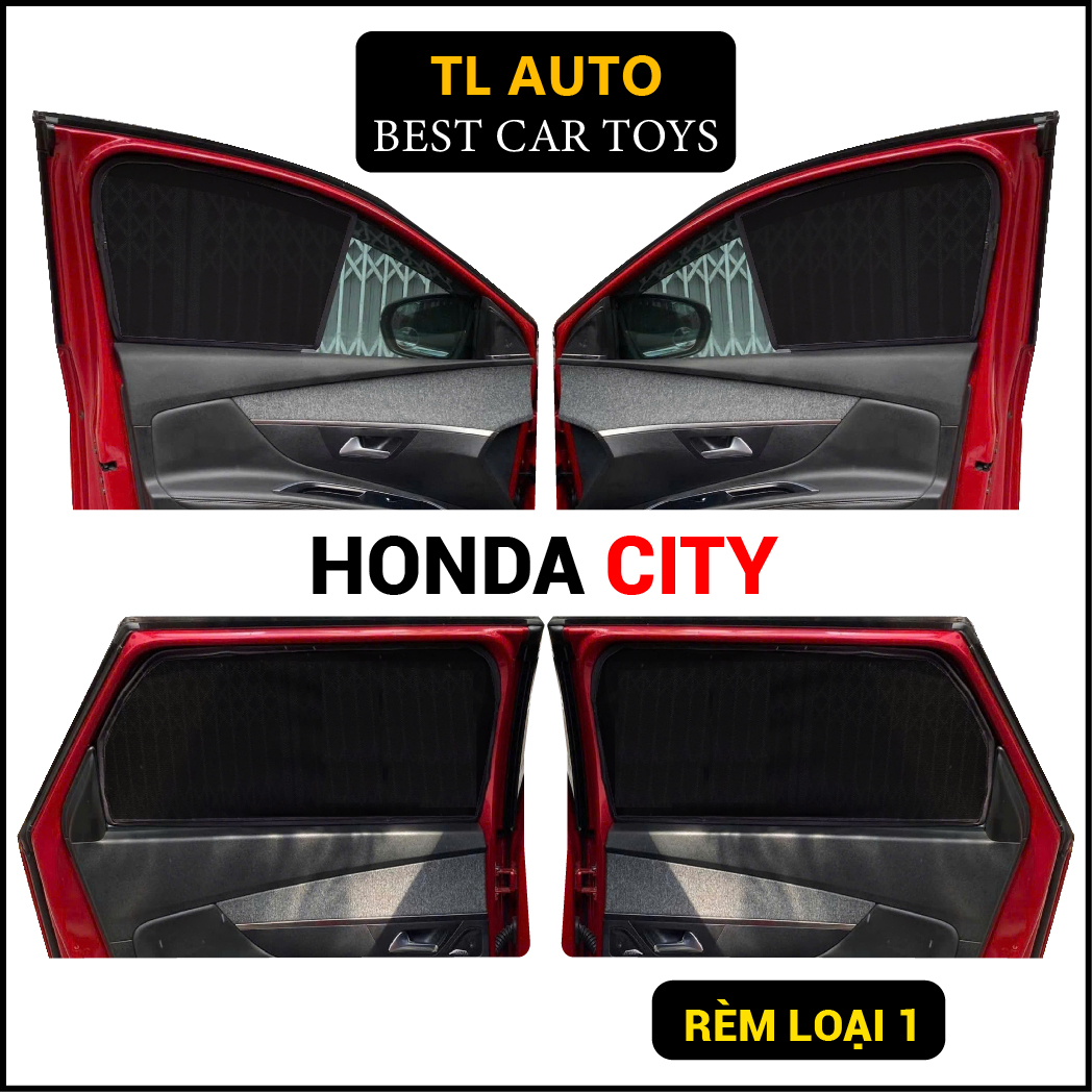 Rèm che nắng nam châm xe Honda City 2018-2025 TL Auto, Che nắng chống tia UV, Bộ 4 tấm chất lượng loại 1, Bảo hành 2 năm Giá 254,800 Đồng*Miễn phí vận chuyển