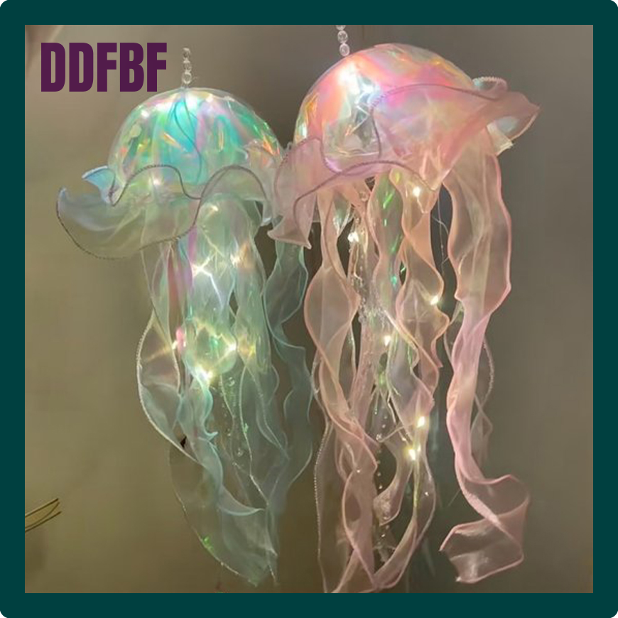 Ddfbf đèn sứa, xách tay đèn hình hoa, cô gái phòng trang trí không khí đèn, đèn ngủ phòng ngủ, trang trí nội thất grgef
