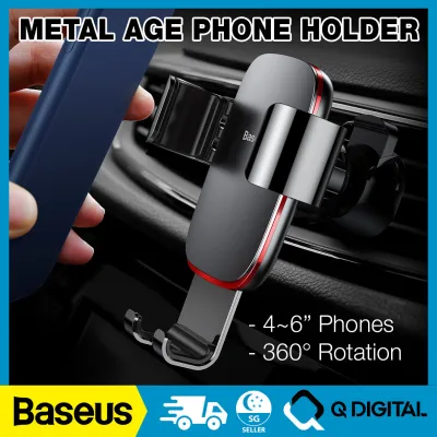 Baseus Metal Age Gravity Car Mount Phone Holder Compatible with iPhone Samsung Huawei Xiaomi