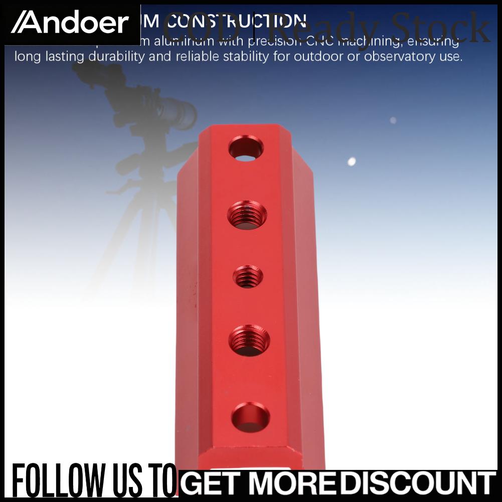 Andoer ฐานติดตั้งกล้องโทรทรรศน์ดาราศาสตร์ Anodized เคลือบอลูมิเนียมกล้องโทรทรรศน์ยึดบาร์ Anti Scratch สำหรับ Astrophotographer ราคา 234 บาท*ส่งฟรี