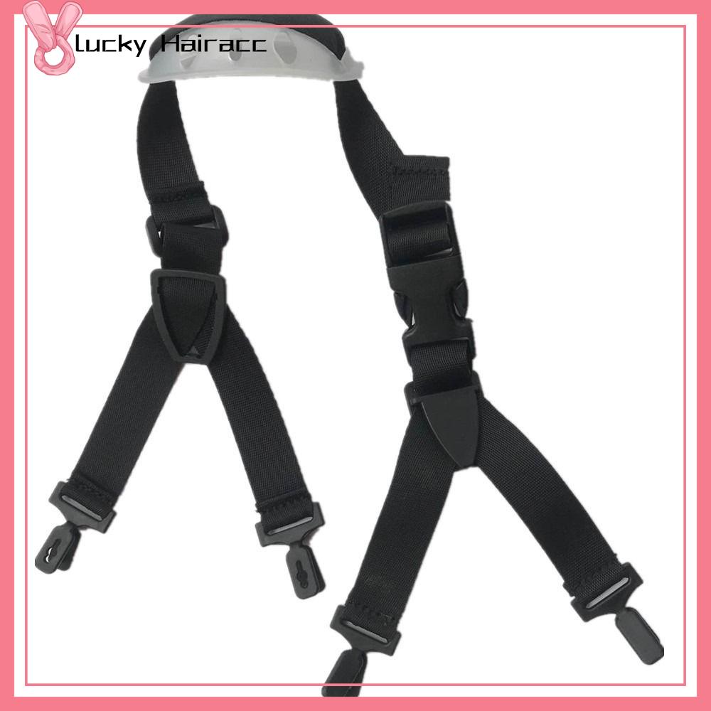 LUCKY HAIRACC Nylon Dây đeo cằm mũ bảo hiểm hình chữ Y Đen Có thể điều chỉnh Dây đeo mũ Bền bỉ Có thể tháo rời Khóa mũ bảo hiểm an toàn Phụ kiện mũ bảo hiểm