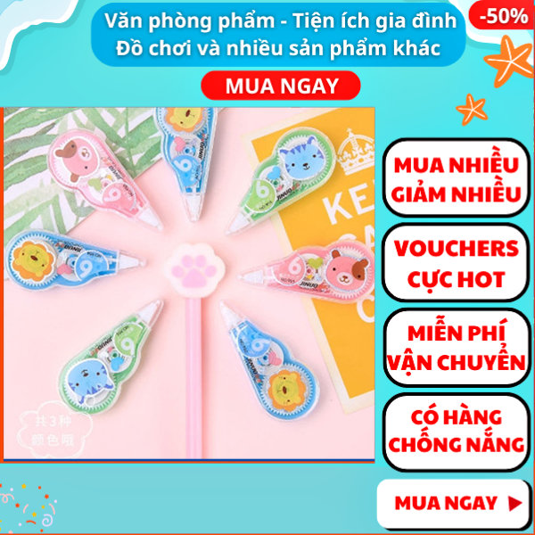 Bút xóa kéo vỉ 6 cây giá rẻ nhỏ gọn , bút xóa kéo cute , bút xóa kéo trắng , bút xoá kéo cute mini , bút xóa cute , bút xóa cute mini , xóa kéo cute , but xoa keo cute , but xoa kéo , but xoa keo , đồ dùng học tập , Aplusmart