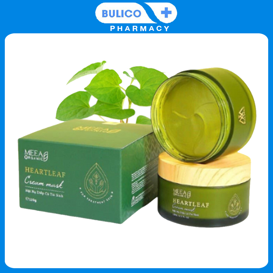 Mặt nạ diếp cá tái sinh MEEA ORGANIC 120g, Mask diếp cá dưỡng trắng da, thải độc, giảm mụn mờ thâm ƞám